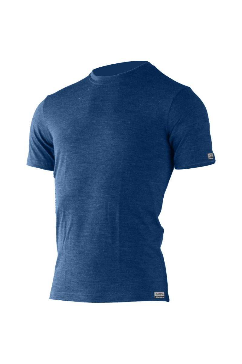 Lasting pánske merino tričko QUIDO 5160 modré Veľkosť: L 8595067909936