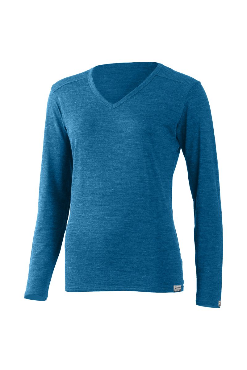 Lasting dámske merino tričko EVA 5150 modré Veľkosť: L
