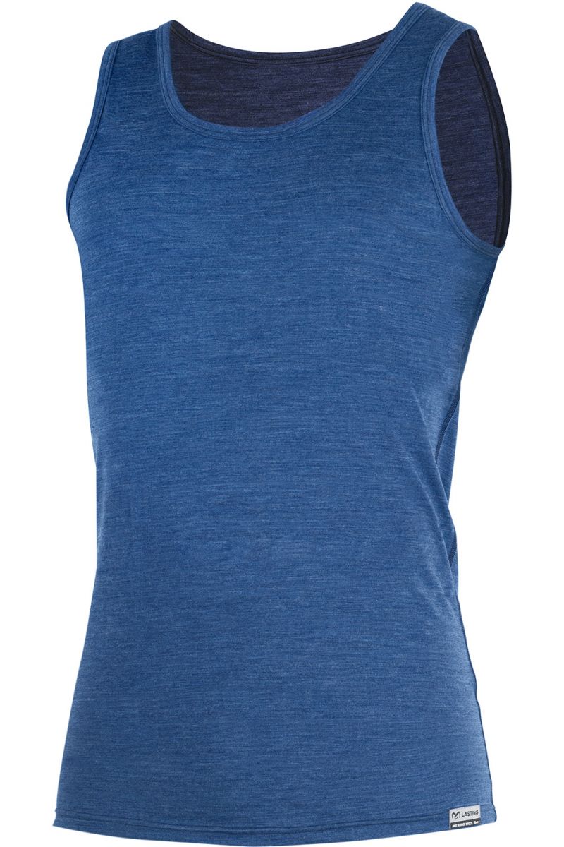 Lasting pánske merino tielko ANTON 5160 modré Veľkosť: M 8595067900292