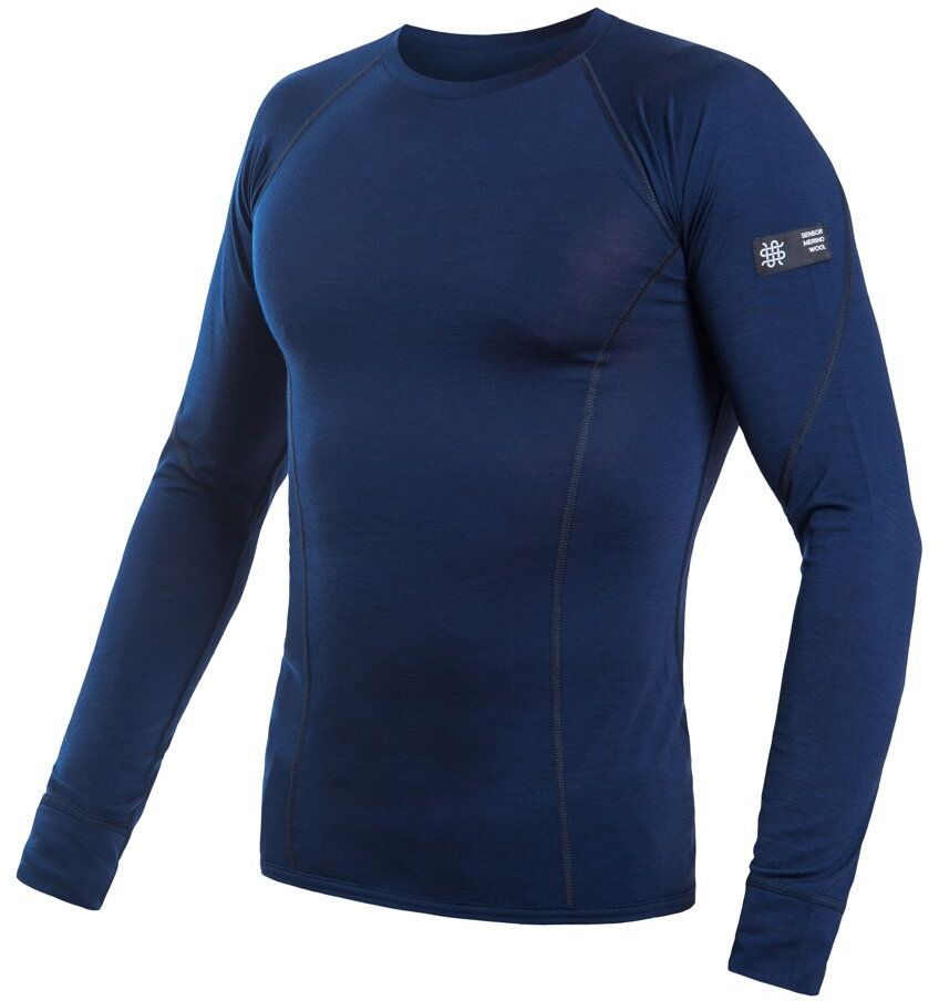 SENSOR MERINO ACTIVE pánske tričko dl.rukáv deep blue Veľkosť: M