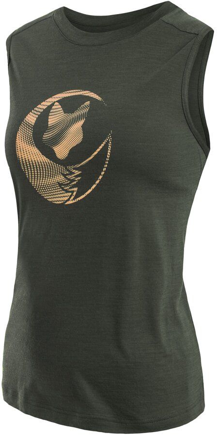 SENSOR MERINO AIR FOX dámske tričko bez rukávov olive green Veľkosť: S