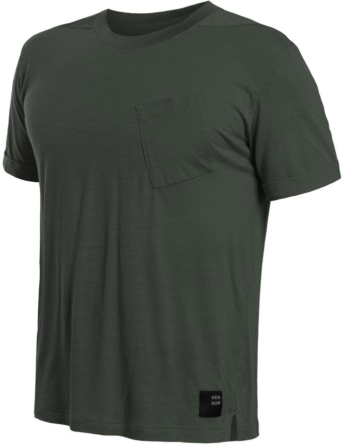 SENSOR MERINO AIR traveller pánske tričko kr.rukáv olive green Veľkosť: S