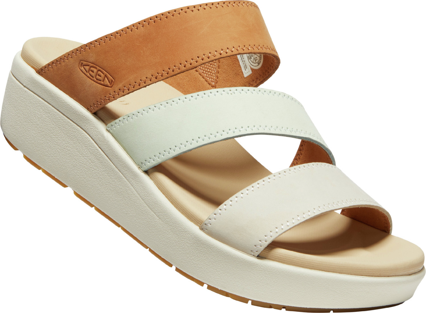 Keen ELLECITY SLIDE WOMEN natural leather/clearly aqua Veľkosť: 36
