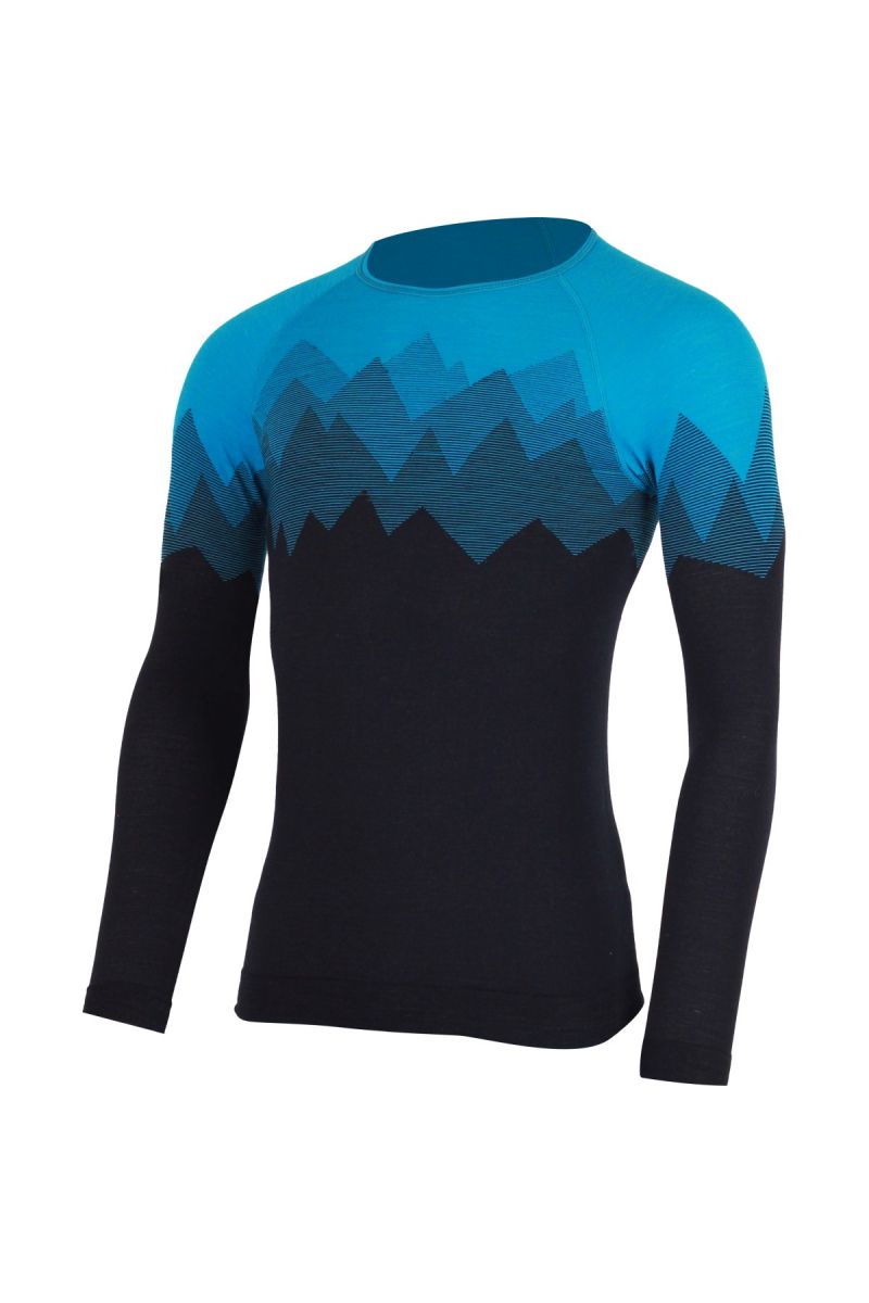 Lasting pánske merino tričko WELOR 5159 modré Veľkosť: 2XL/3XL