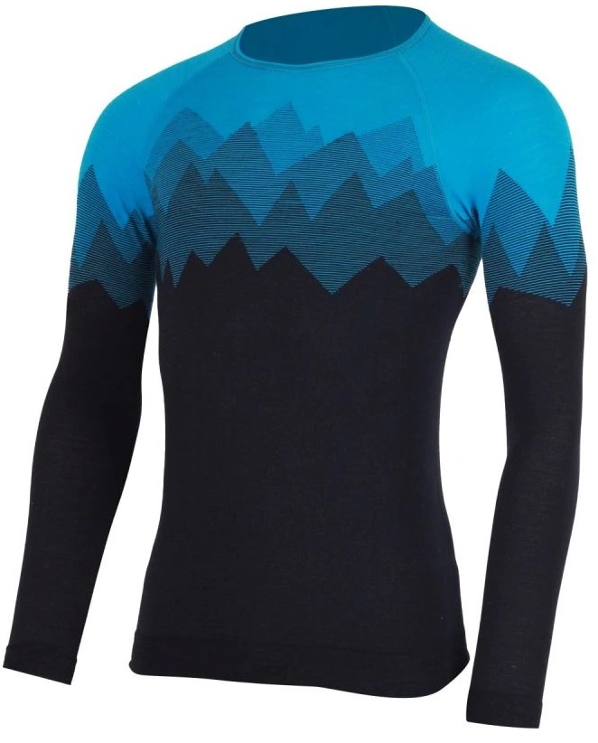 Lasting pánske merino tričko WELOR 5159 modré Veľkosť: L/XL 8596445036466