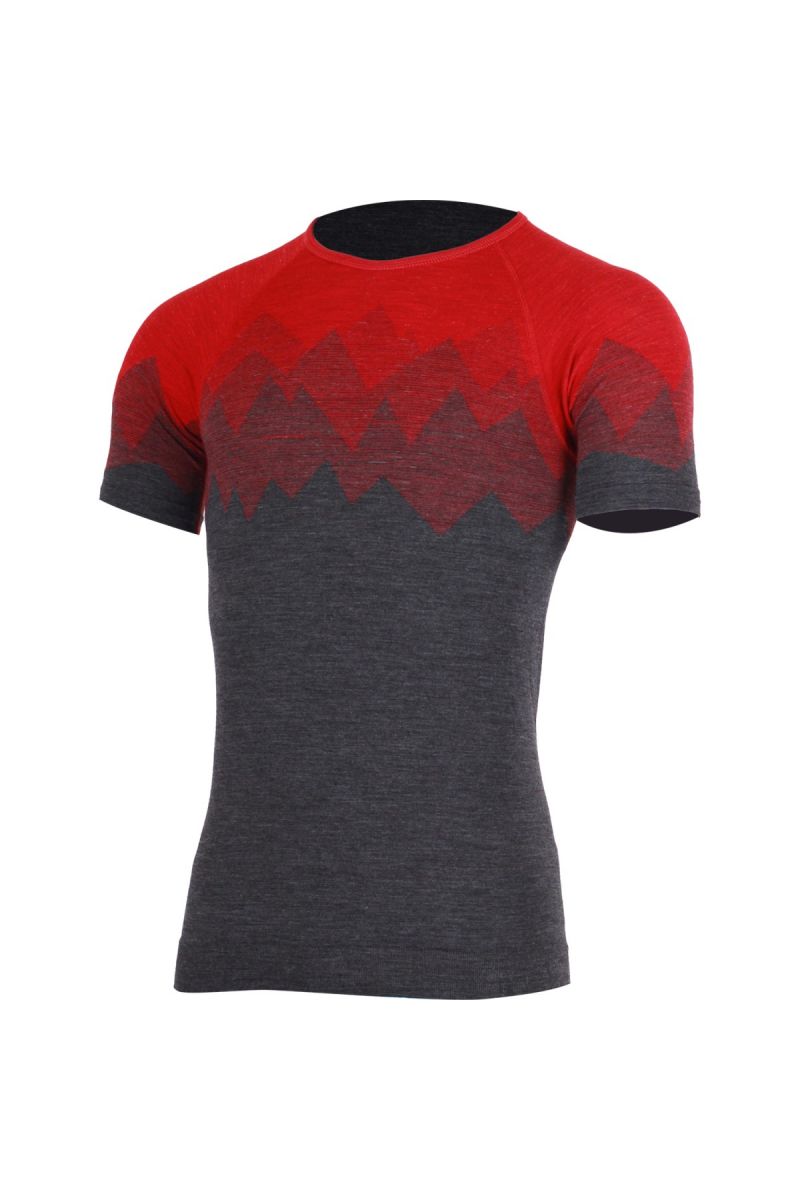 Lasting pánske merino tričko WESOR 3168 červené Veľkosť: L/XL