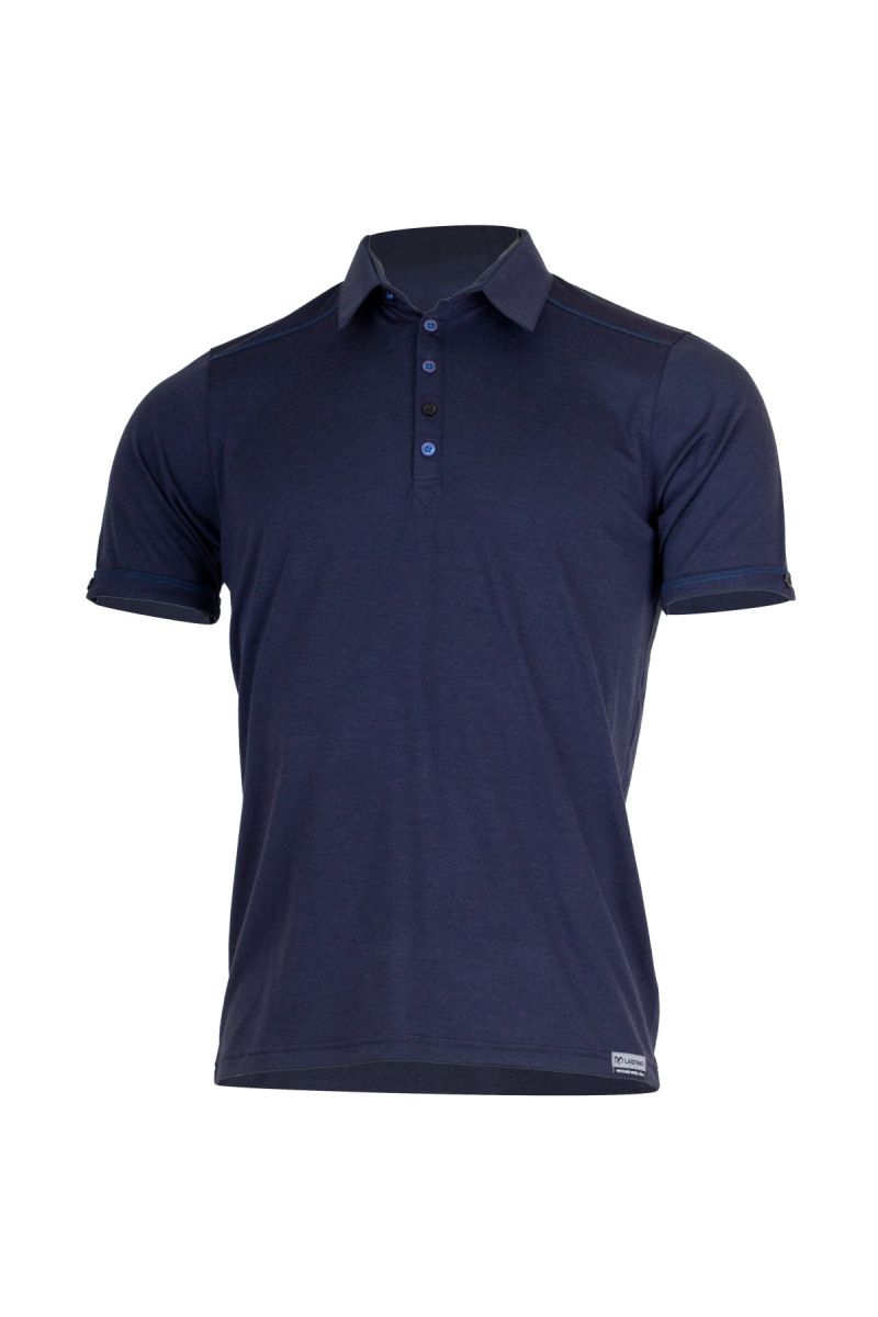 Lasting pánska merino polo košeľa LAMEL 5255 modrá Veľkosť: XXL