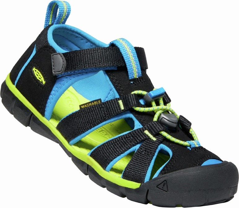 Keen SEACAMP II CNX YOUTH black / brilliant blue Veľkosť: 34