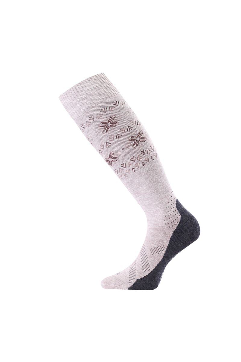 Lasting merino lyžiarske podkolienky FWI béžové Veľkosť: (42-45) L