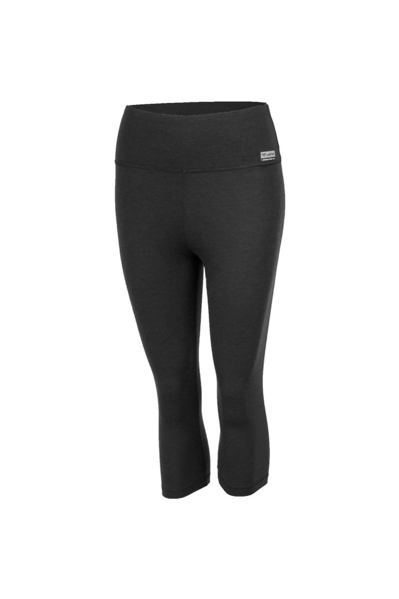 Lasting dámske merino 3/4 legíny KASIA čierne Veľkosť: XL