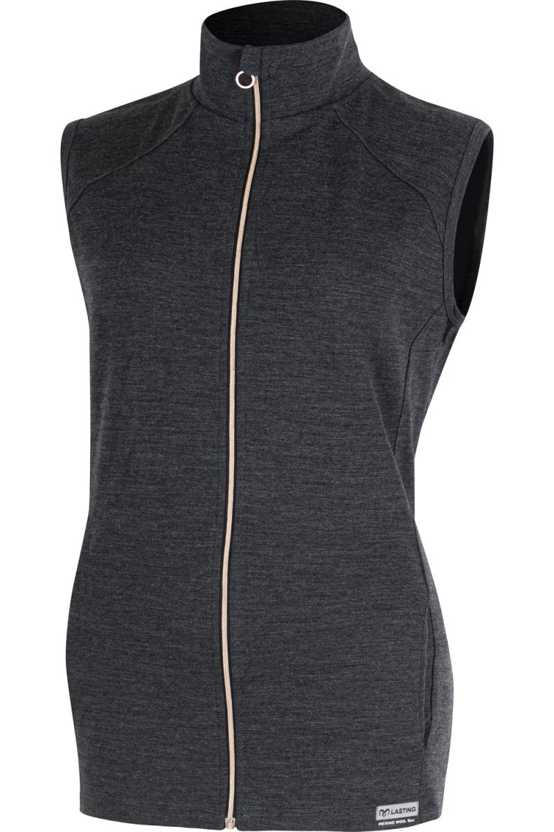 Lasting dámska merino vesta WESA šedá Veľkosť: S