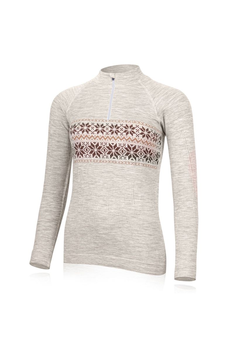 Lasting dámske merino tričko WIGI béžové Veľkosť: XS