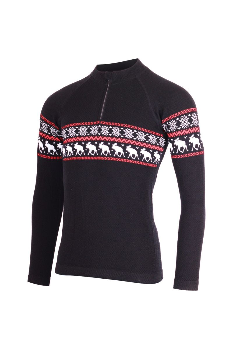 Lasting pánske merino tričko WARON čierne Veľkosť: L/XL