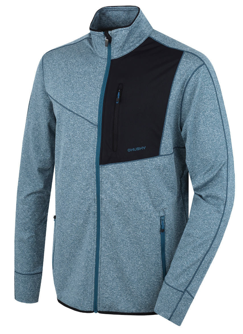 Husky Pánska mikina na zips Ane M dk. turquoise Veľkosť: S pánska mikina