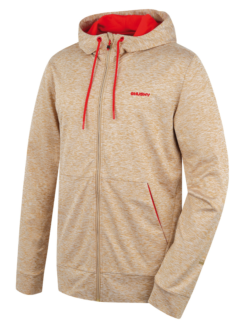 Husky Pánska mikina s kapucňou Alony M beige Veľkosť: XL