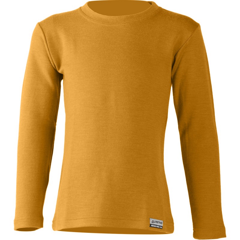 Lasting detská merino mikina STONY horčicová Veľkosť: 140