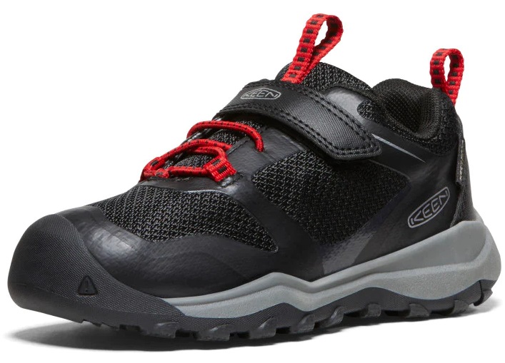 Keen WANDURO LOW WP CHILDREN black/ribbon red Veľkosť: 25/26