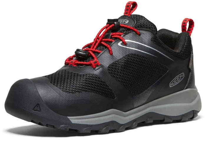 Keen WANDURO LOW WP YOUTH black/ribbon red Veľkosť: 36