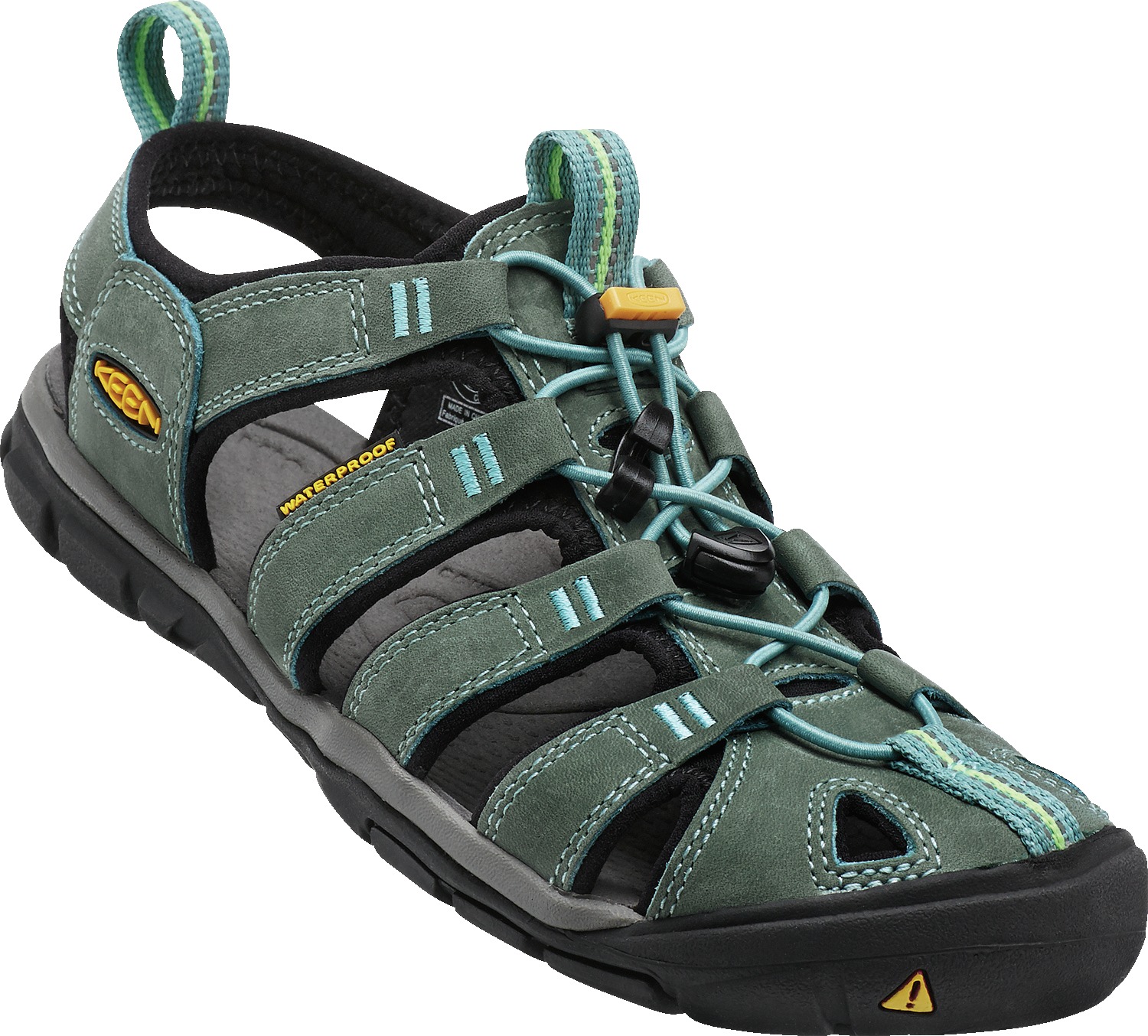 Keen CLEARWATER CNX LEATHER WOMEN mineral blue / yellow Veľkosť: 38 dámske sandále