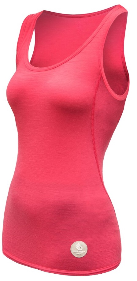 SENSOR MERINO AIR dámske tričko bez rukávov magenta Veľkosť: L 8592837093437