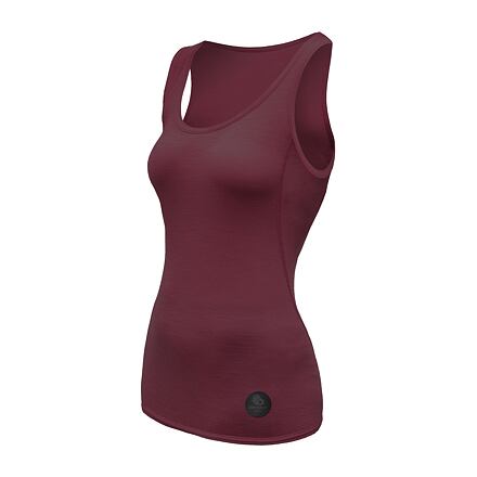 SENSOR MERINO AIR dámske tričko bez rukávov port red Veľkosť: S