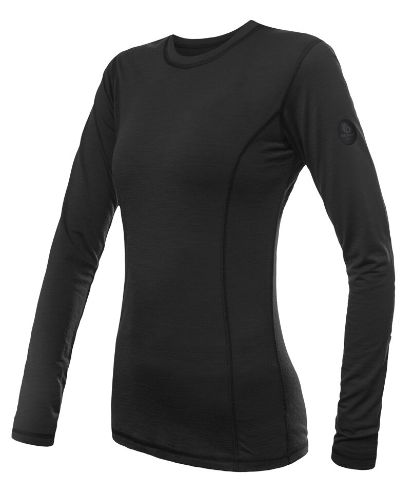 SENSOR MERINO AIR dámske tričko dl.rukáv čierna Veľkosť: S