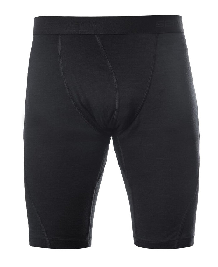 SENSOR MERINO AIR pánske trenírky long čierna Veľkosť: S