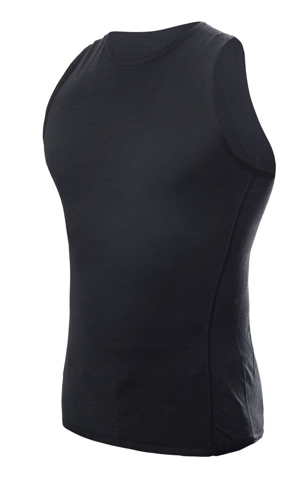 SENSOR MERINO AIR pánske tričko bez rukávov čierna Veľkosť: S 8592837092515