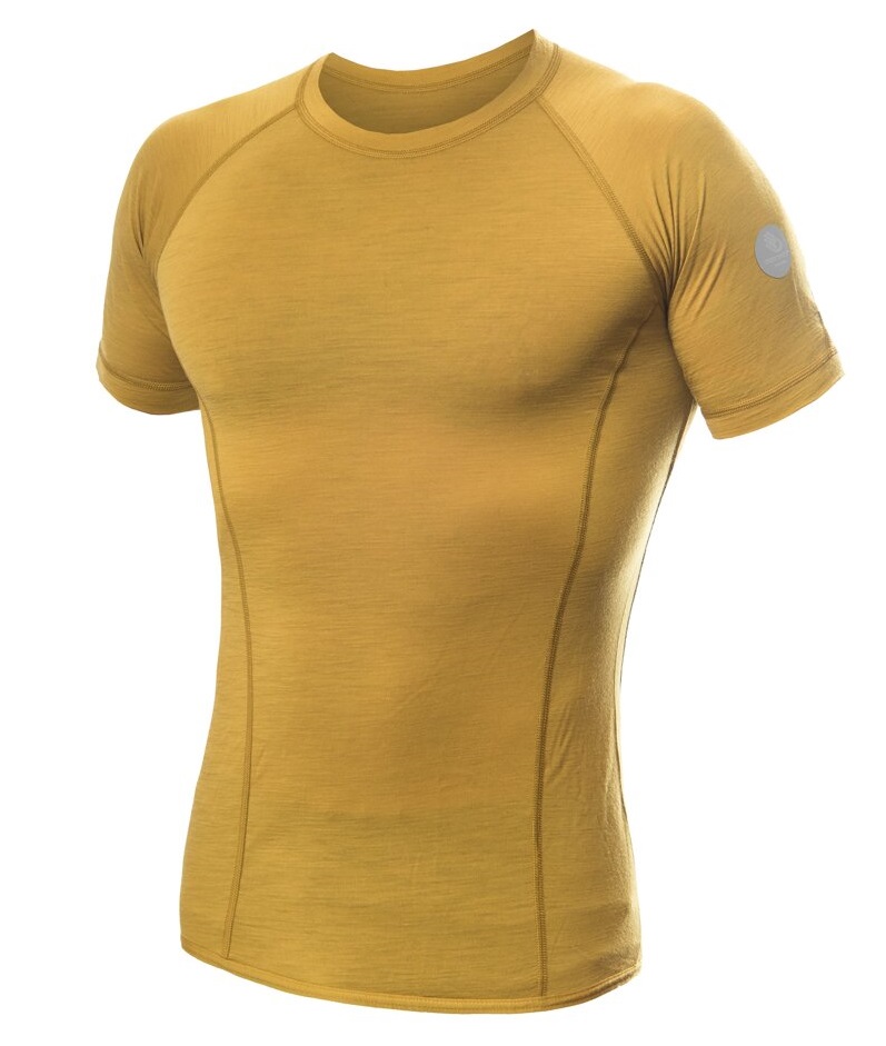 SENSOR MERINO AIR pánske tričko kr.rukáv mustard Veľkosť: S