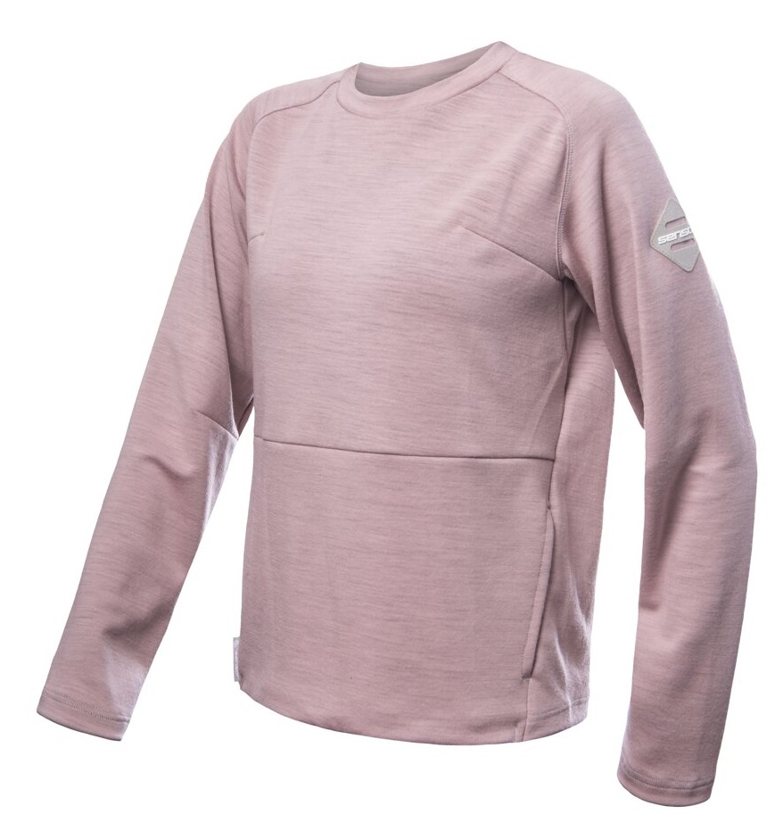 SENSOR MERINO UPPER traveller dámska mikina dusty pink Veľkosť: S 8592837094953