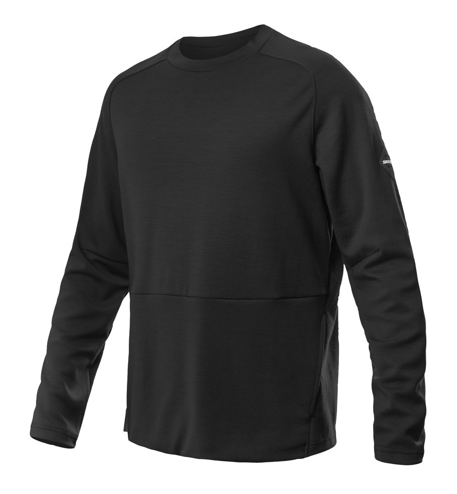 SENSOR MERINO UPPER traveller pánska mikina čierna Veľkosť: S
