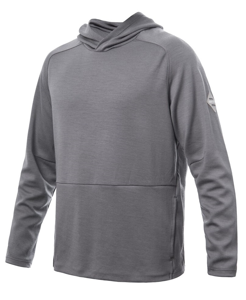 SENSOR MERINO UPPER traveller pánska mikina s kapucňou sivá Veľkosť: S