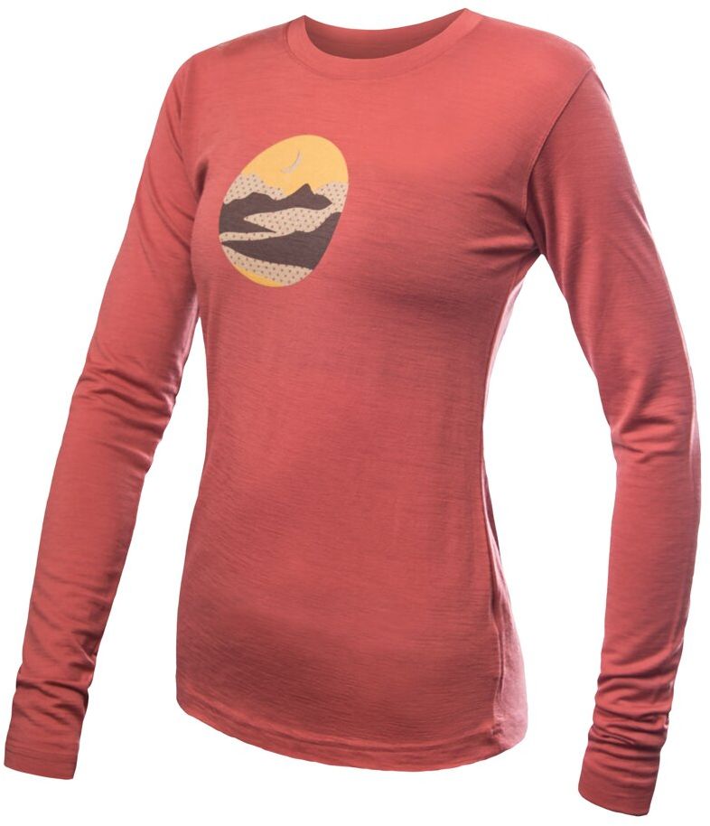 SENSOR MERINO ACTIVE TRIGLAV dámske tričko dl.rukáv terracotta Veľkosť: S