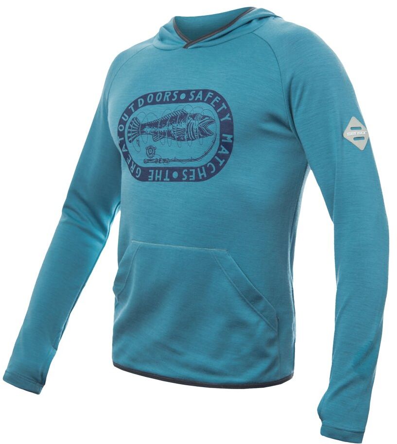 SENSOR MERINO UPPER OUTDOORS pánska mikina klokanka mint blue Veľkosť: S