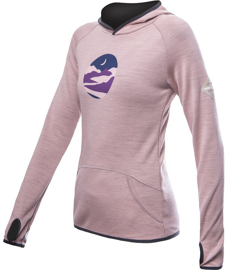 SENSOR MERINO UPPER TRIGLAV dámska mikina klokanka dusty pink Veľkosť: M