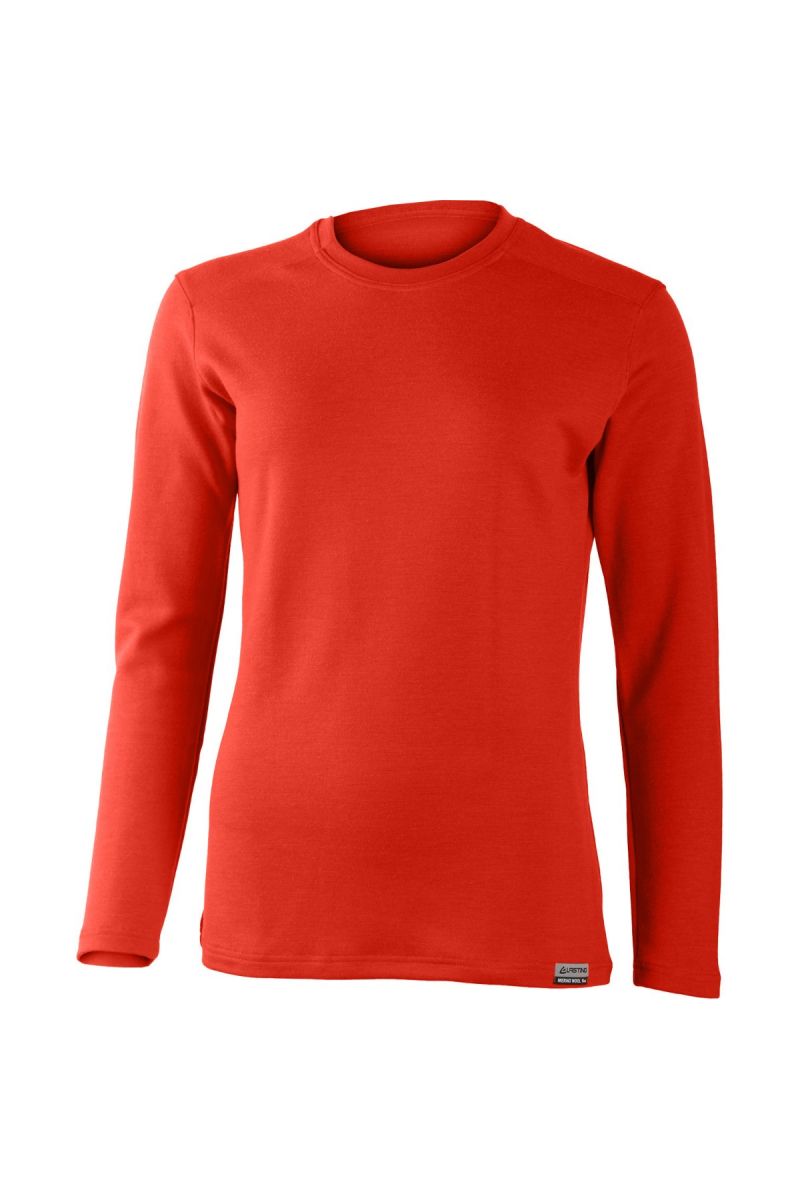 Lasting dámska merino mikina LOTA 3737 červená Veľkosť: L