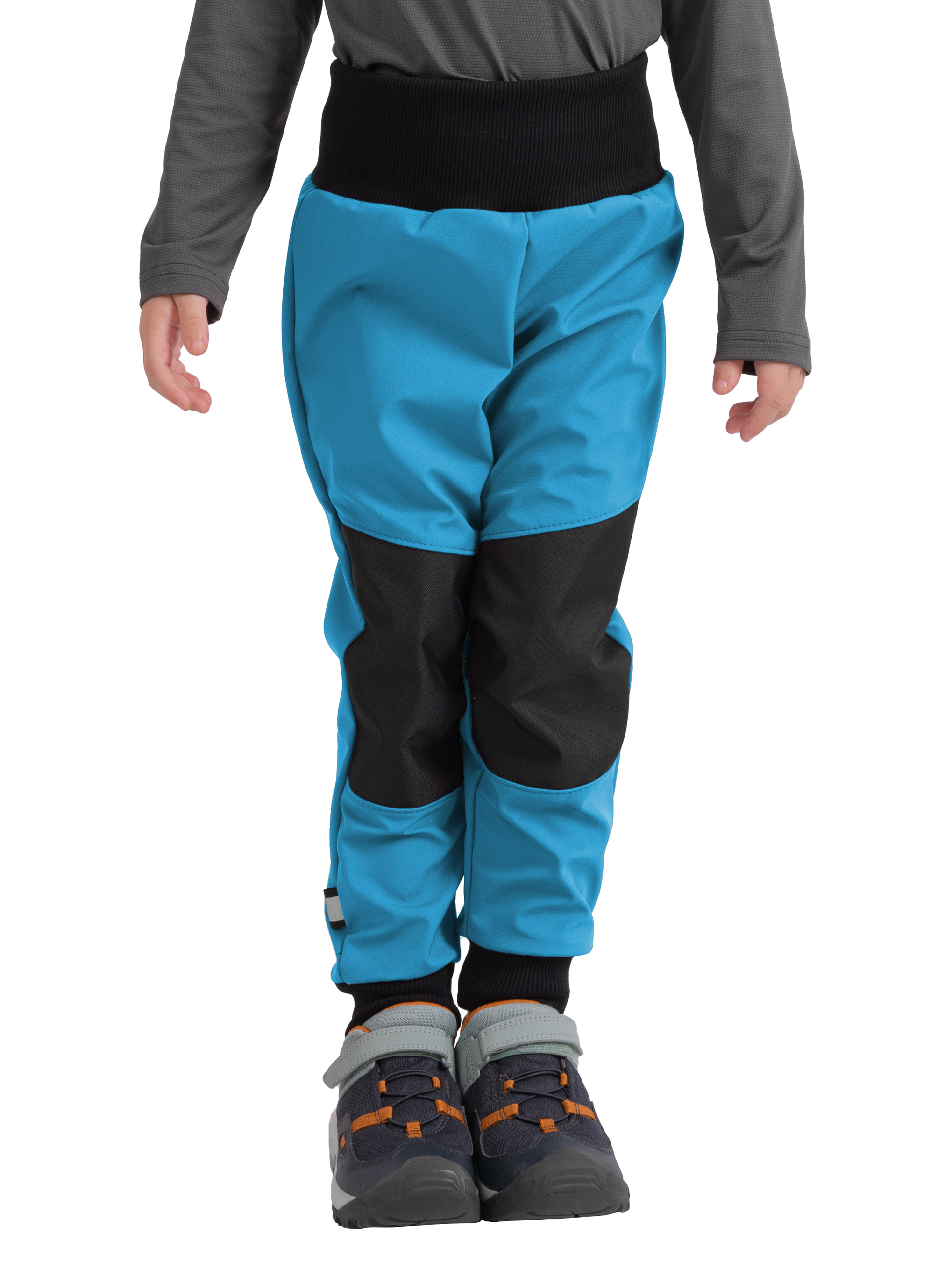 Unuo Unuo, Batoľacie softshellové nohavice s fleecom Street Strong, Tyrkysová Veľkosť: 80/86 8596227123094