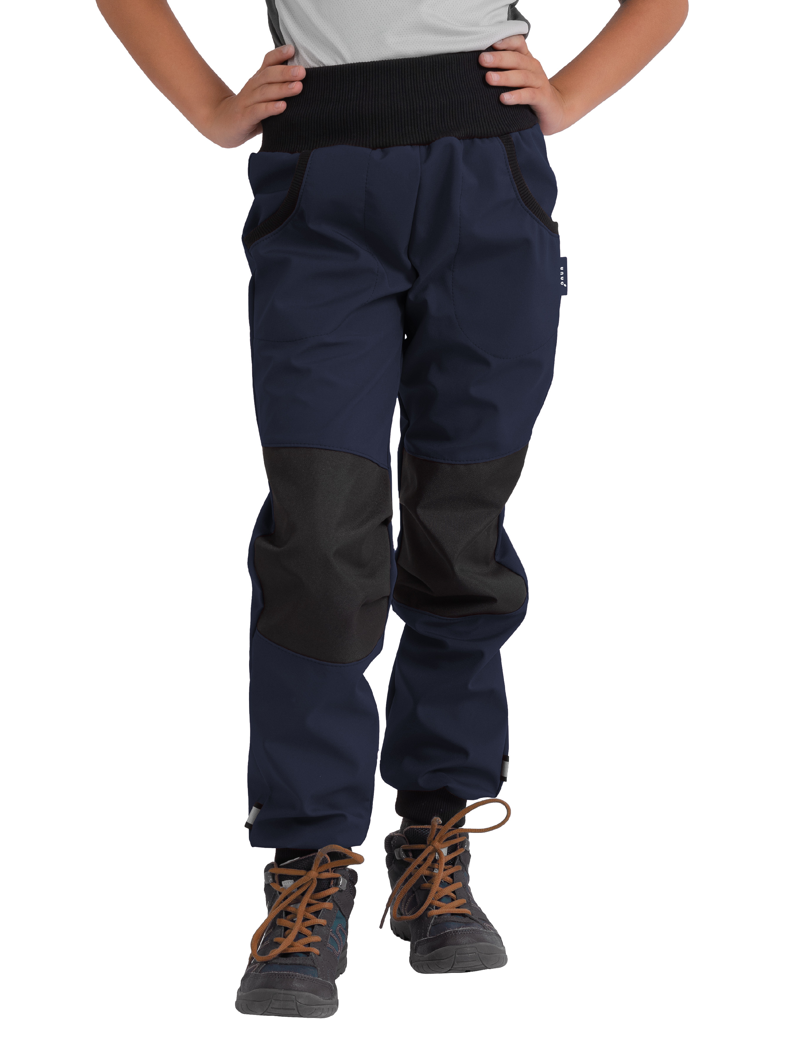 Unuo Unuo, Detské softshellové nohavice s fleecom Street Strong, Tm. Modročierna Veľkosť: 104/110 8596227125364