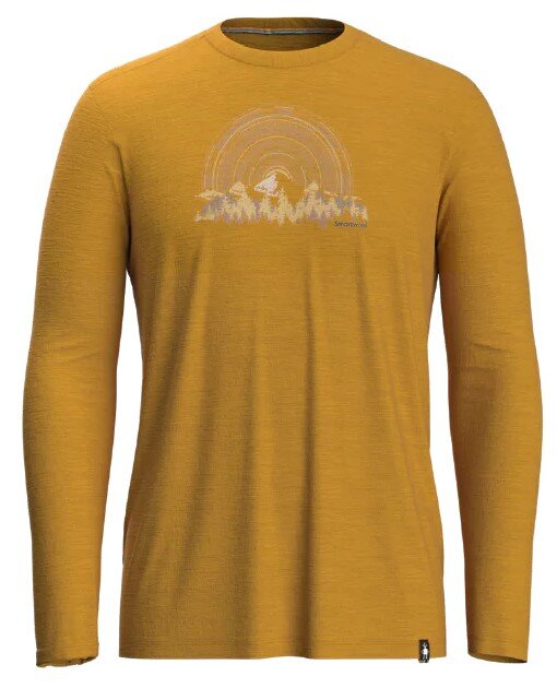Smartwool NEVER SUMMER MOUNTAINS GRAPHIC LS TEE honey gold Veľkosť: L 196572868756