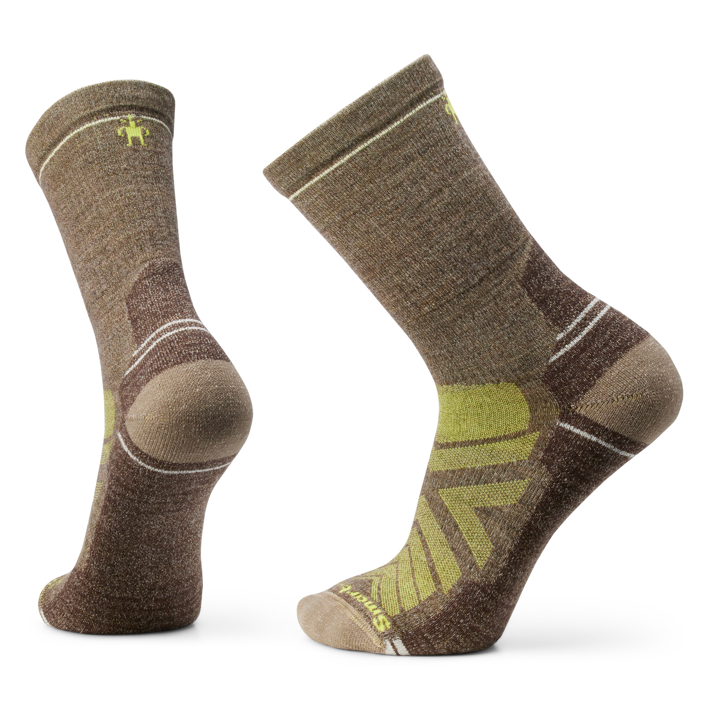 Smartwool HIKE LIGHT CUSHION CREW military olive-fossil Veľkosť: M
