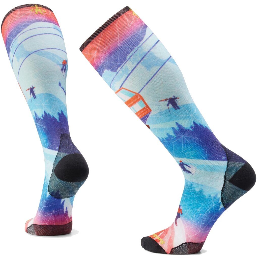 Smartwool SKI ZERO CUSHION SKI DAY PRINT OTC lagúna blue Veľkosť: L 196573057913