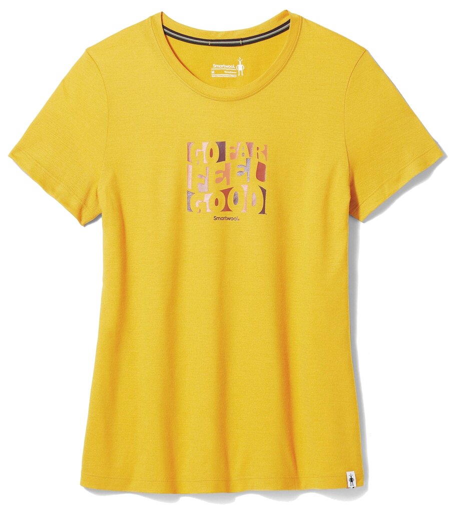 Smartwool W SWEET TRIP GRAPHIC SHORT SLEEVE TEE honey gold Veľkosť: M