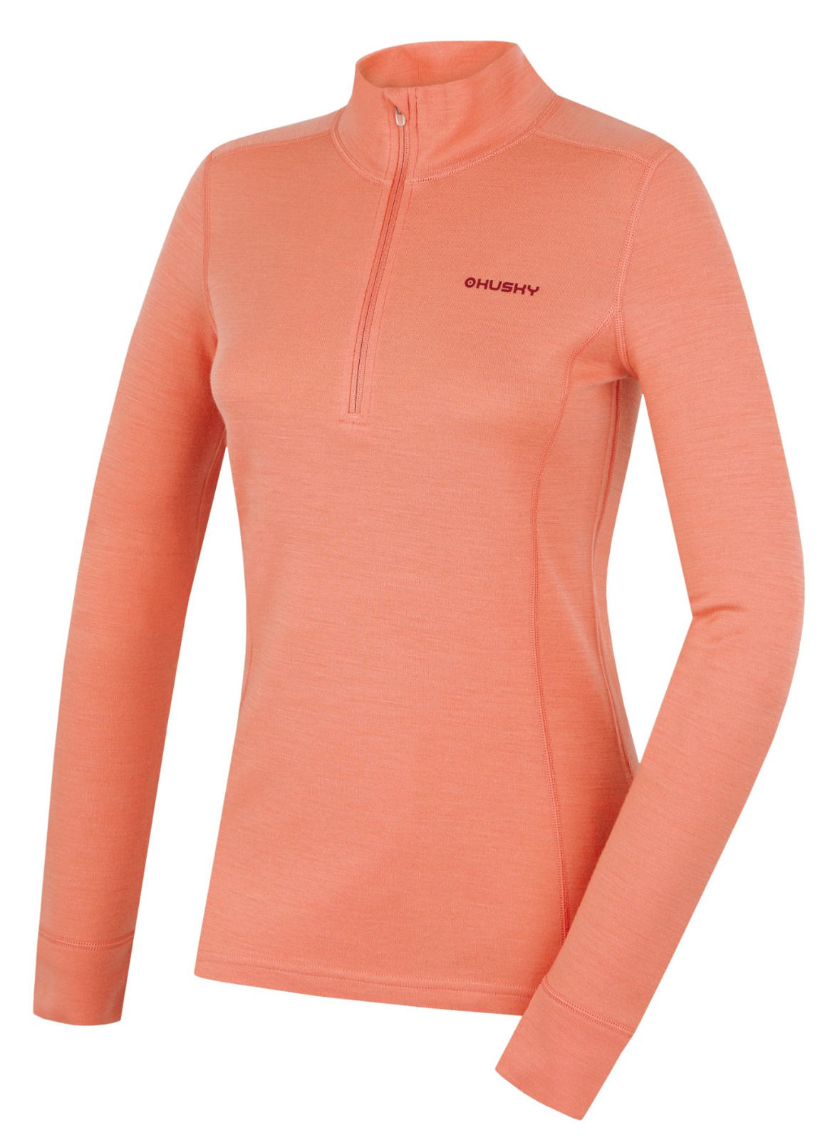 Husky Dámska merino mikina Aron Zip L light orange Veľkosť: L