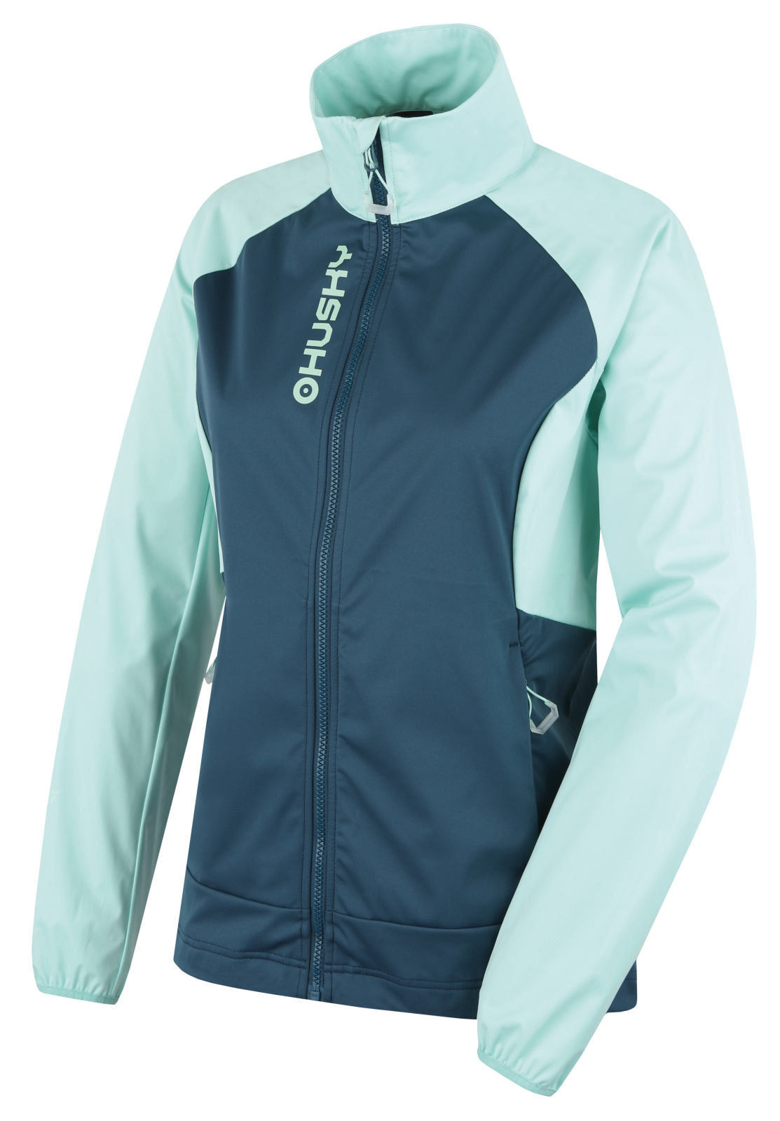 Husky Dámska softshell bunda Suli L mint/turquoise Veľkosť: XS