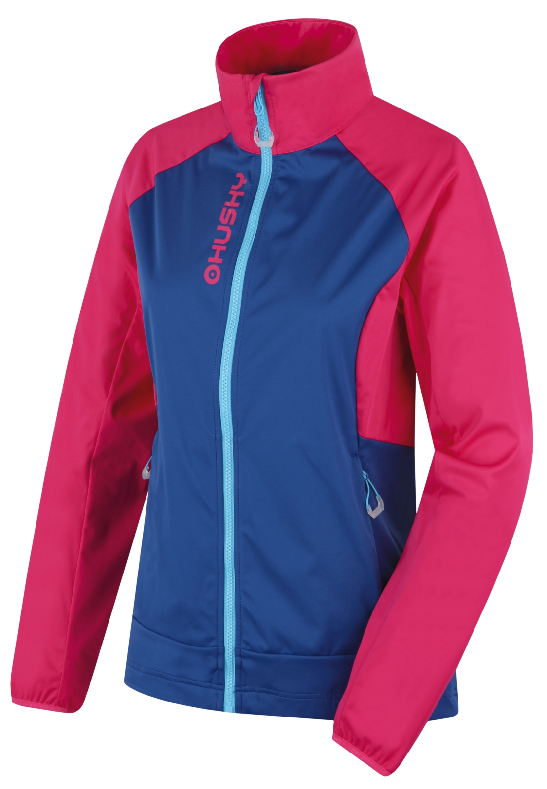 Husky Dámska softshell bunda Suli L pink/blue Veľkosť: XL dámska bunda