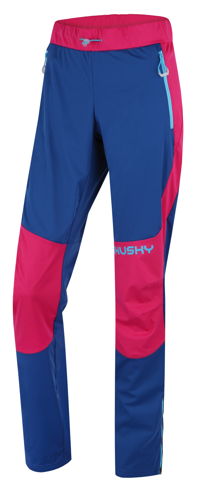 Husky Dámske softshellové nohavice Kala L pink/blue Veľkosť: XL dámske nohavice