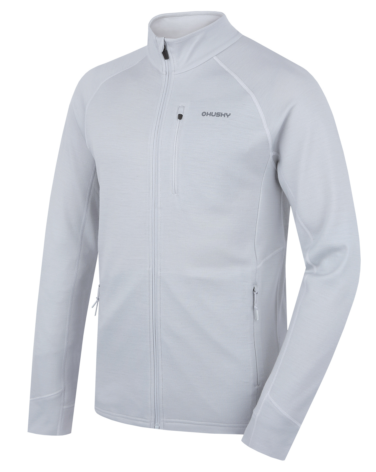Husky Pánska mikina z merino vlny Alou M light grey Veľkosť: XXL