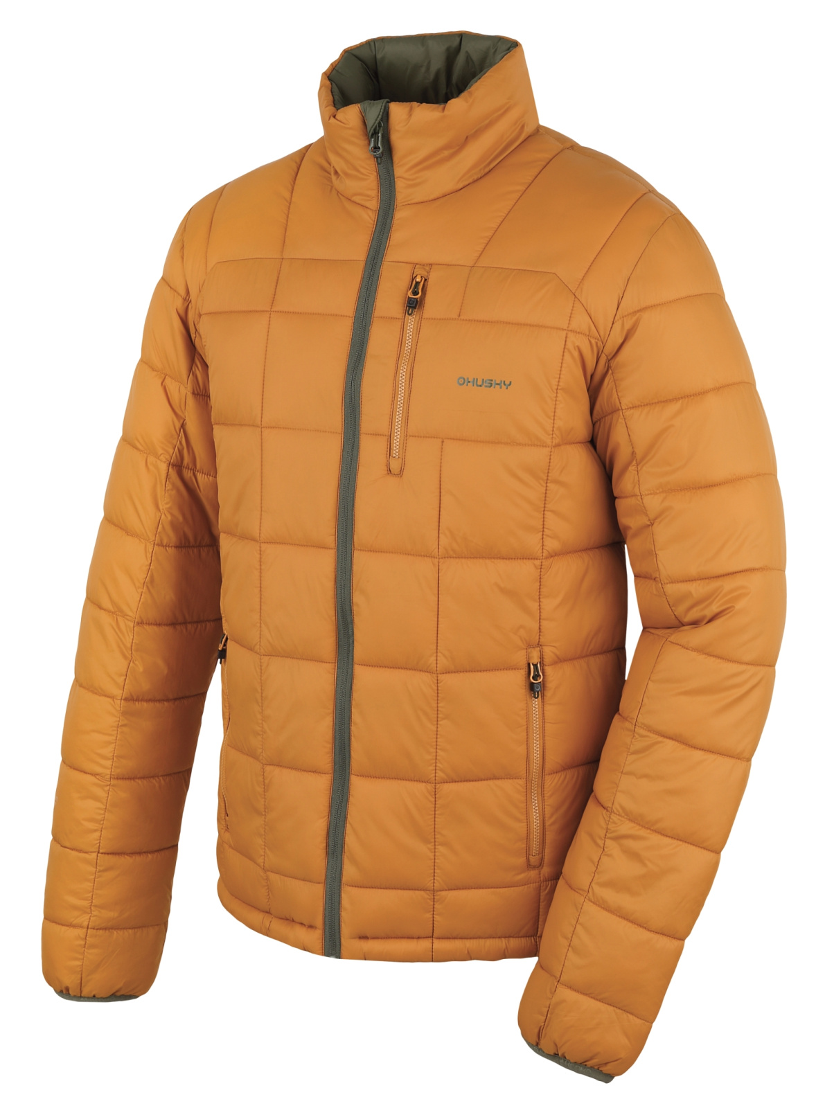 Husky Pánska plnená obojstranná bunda Nodiq M mustard/khaki Veľkosť: S