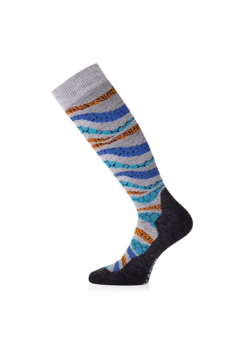 Lasting merino lyžiarske podkolienky SLF 853 sivé Veľkosť: (42-45) L