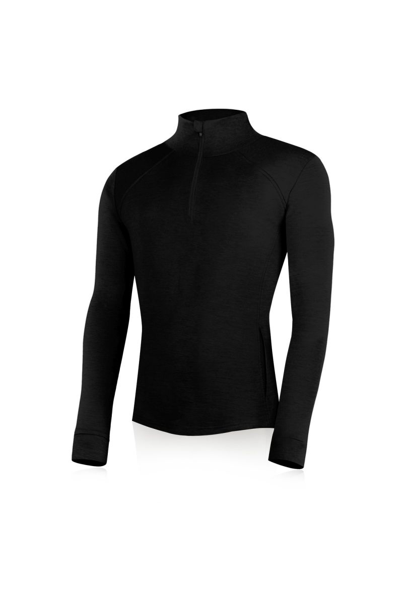 Lasting pánska merino mikina WARMIN 9099 čierna Veľkosť: L
